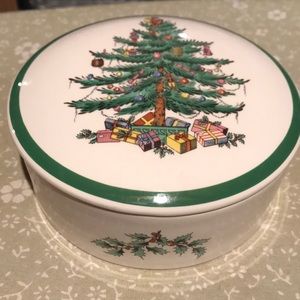 Spode Bon-bon covered dish for Christmas